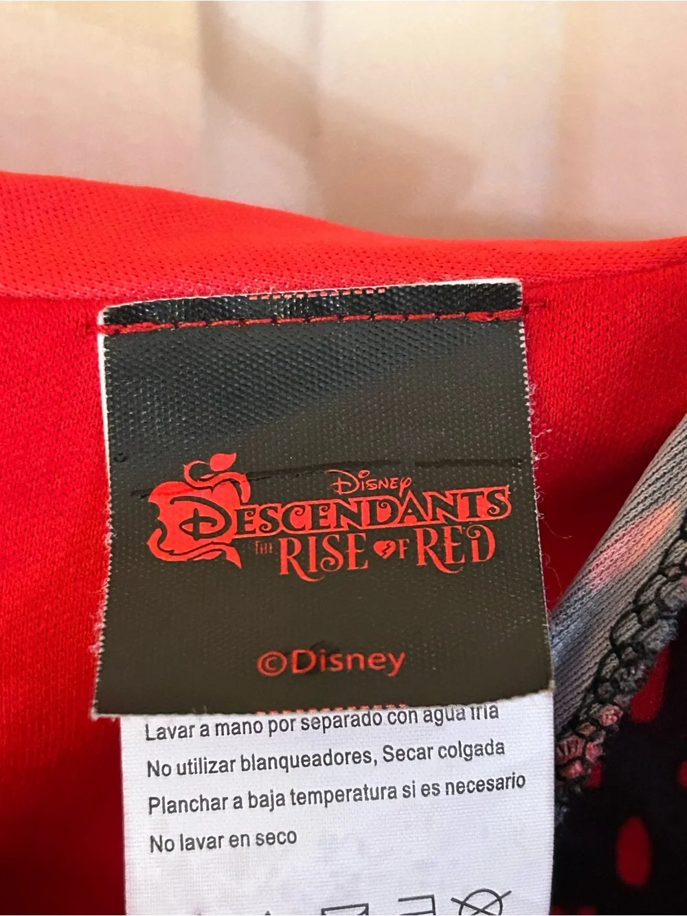 Disney Descendants 4 Rise of Red Costume Jumpsuit Outfit Kids Size Large 10/12